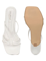 White PU Slip-On Stiletto Heels (TC-NK-012-WHT)