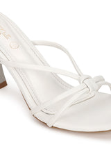 White PU Slip-On Stiletto Heels (TC-NK-012-WHT)