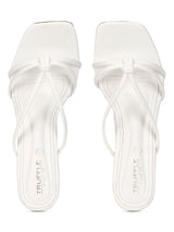 White PU Slip-On Stiletto Heels (TC-NK-012-WHT)