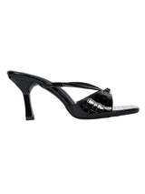 Black Patent Leather Strappy Stiletto Heel Sandals (TC-NK-015-BLKCROC)