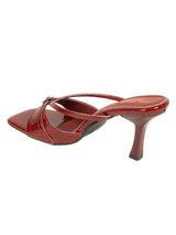 Burgundy Patent Leather Strappy Stiletto Heel Sandals (TC-NK-015-BURCROC)