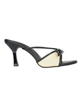 Black Synthetic Leather Strappy Stiletto Heel Sandals (TC-NK-016-BLK)