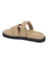 Beige Synthetic Leather Stylish Slip-On Flats (TC-OS-0301-BEIG)