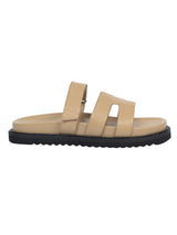 Beige Synthetic Leather Stylish Slip-On Flats (TC-OS-0301-BEIG)