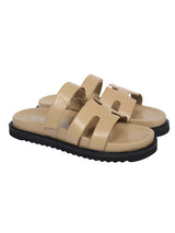 Beige Synthetic Leather Stylish Slip-On Flats (TC-OS-0301-BEIG)