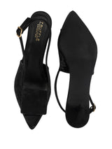 Black Synthetic Leather Backstrap Pointed Toe Kitten Pumps (TC-OS-0311-BLK)