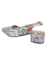 White Synthetic Leather Pointed Toe Sling Back Block Sandals (TC-OS-0315-WHT)