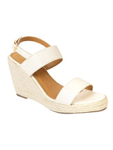 Off White Synthetic Leather Jute Heel Wedges (TC-OS-0316-OWHT)