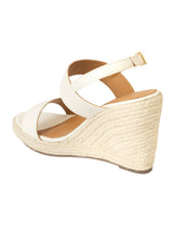 Off White Synthetic Leather Jute Heel Wedges (TC-OS-0316-OWHT)