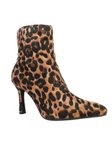 Black Hairy Leopard Pointed Toe Stiletto Heel Ankle Boot (TC-OS-0319-BLKLEO)