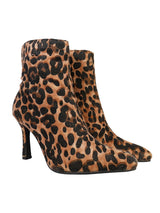 Black Hairy Leopard Pointed Toe Stiletto Heel Ankle Boot (TC-OS-0319-BLKLEO)