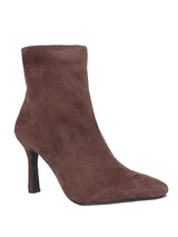 Brown Suede Leather Pointed Toe Stiletto Heel Ankle Boot (TC-OS-0319-BRO)