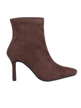 Brown Suede Leather Pointed Toe Stiletto Heel Ankle Boot (TC-OS-0319-BRO)