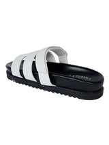 White Synthetic Leather Velcro Slider Flats For Men (TC-OS-301MEN-WHT)