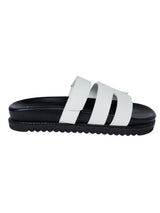 White Synthetic Leather Velcro Slider Flats For Men (TC-OS-301MEN-WHT)