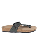 Olive Green Synthetic Leather Cork-Latex Footbed Flats For Men (TC-OS-305MEN-OLI)