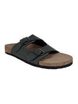 Olive Green Synthetic Leather Cork-Latex Footbed Flats For Men (TC-OS-306MEN-OLI)