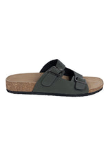 Olive Green Synthetic Leather Cork-Latex Footbed Flats For Men (TC-OS-306MEN-OLI)