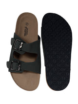Olive Green Synthetic Leather Cork-Latex Footbed Flats For Men (TC-OS-306MEN-OLI)