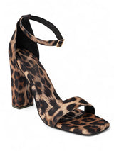 Black Full Leopard Synthetic Leather Buckle Block Heel Sandals (TC-RAH29-BLKFULLEO)