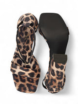 Black Full Leopard Synthetic Leather Buckle Block Heel Sandals (TC-RAH29-BLKFULLEO)