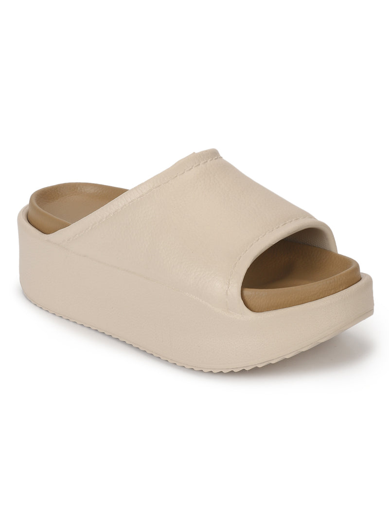 Beige Camel PU Slip-On Flats (TC-RS2509-BEIGCML)
