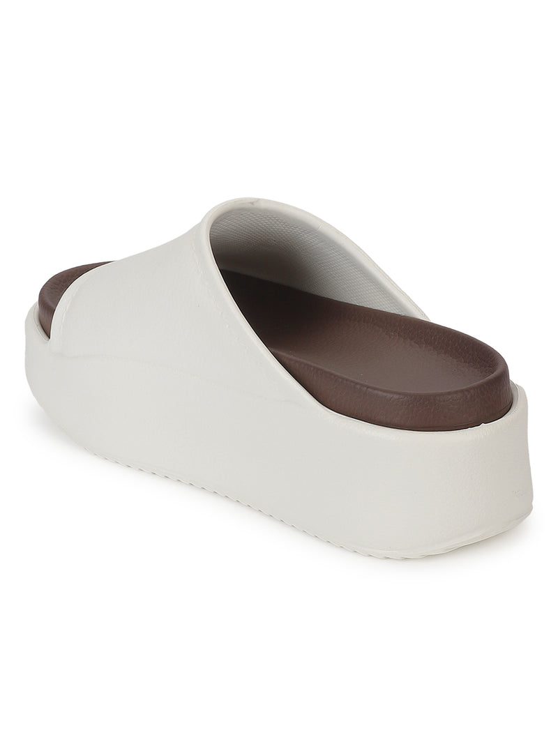 White Brown PU Slip-On Flats (TC-RS2509-WHTBRO)