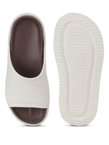 White Brown PU Slip-On Flats (TC-RS2509-WHTBRO)