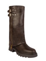 Brown Synthetic Leather Winter High-End Stylish Long Boots (TC-RS35079-29-BRO)