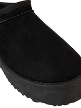 Black Suede Winter Stylish Ankle Boots (TC-RS3521-BLK)