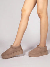 Khaki Suede Winter Stylish Ankle Boots (TC-RS3521-KHA)