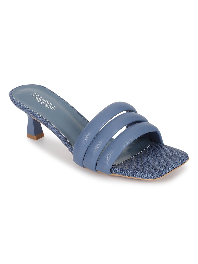 Blue PU Stiletto Stylish Sandals (TC-RS3584-BLU)