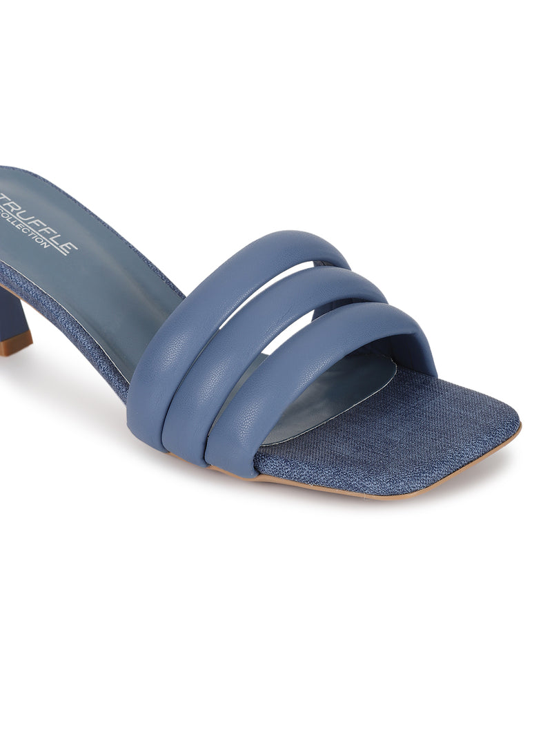 Blue PU Stiletto Stylish Sandals (TC-RS3584-BLU)