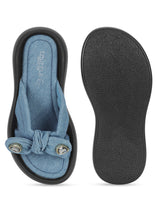 Denim Blue Diamond Stylish Flats (TC-RS3587-DNM)