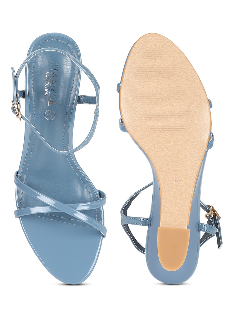 Blue PU Stylish Wedges (TC-RS3605-BLU)