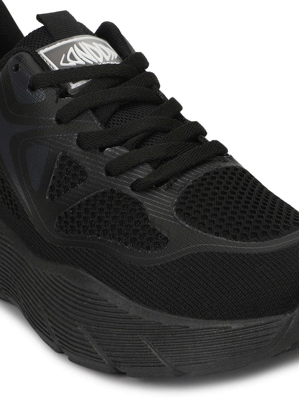 Black Mesh Lace-Up Sneakers (TC-RS3613-BLK) – Truffle Collection