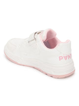 White Pink PU Stylish Velcro Sneakers For Kids-Unisex (TC-RS3649-A-WHTPNK)