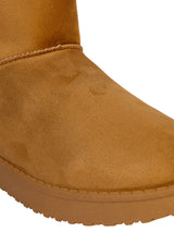 Camel Suede Winter Stylish Medium Ankle Boots (TC-RS3683M-CAM)
