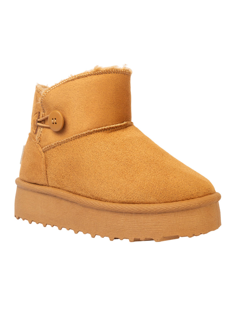 Camel Suede Winter Stylish Ankle Boots For Kids-Unisex (TC-RS3685-CML)