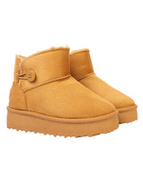 Camel Suede Winter Stylish Ankle Boots For Kids-Unisex (TC-RS3685-CML)