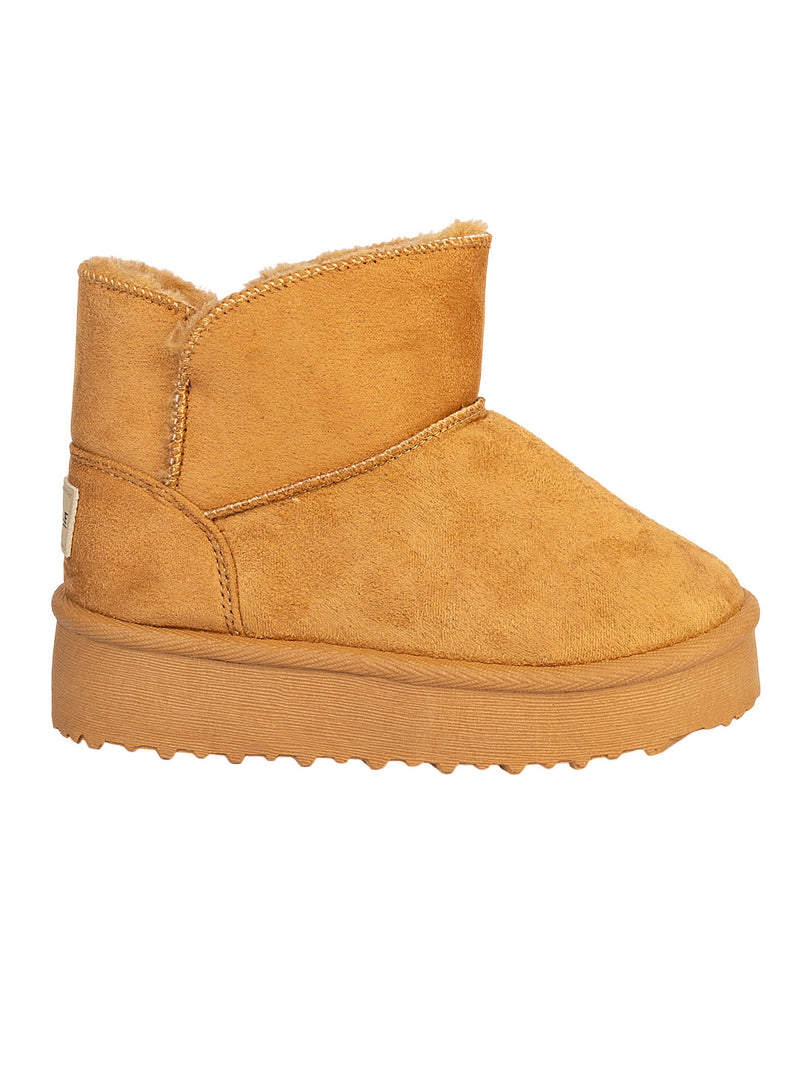 Camel Suede Winter Stylish Ankle Boots For Kids-Unisex (TC-RS3687-CML)