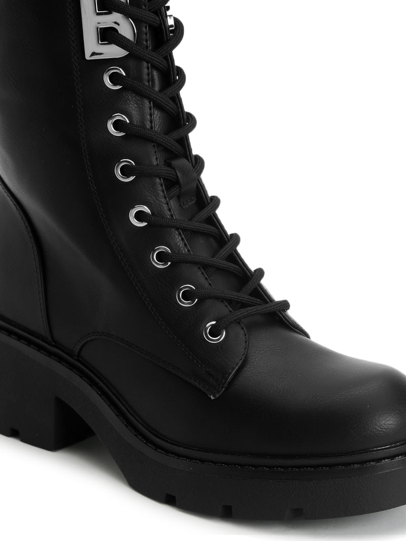 Black PU High-End-Fashion Stylish Ankle Boots (TC-RS3689-BLK