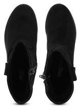 Black Suede Ankle Boots For Kids-Girls (TC-RS3709-BLKSUE)