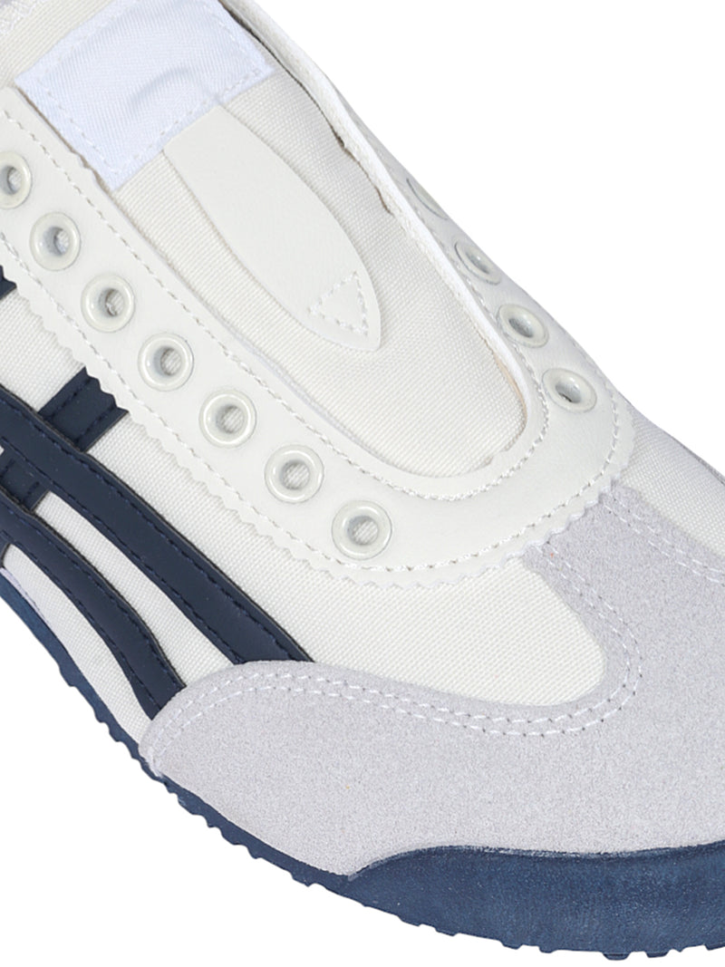 Beige Navy Canvas Stylish Slip-On Sneakers (TC-RS3801-BEIGNVY)