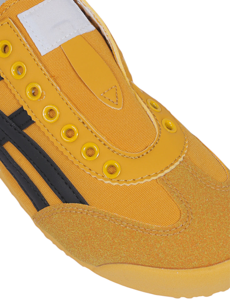 Mustard Black Canvas Stylish Slip-On Sneakers (TC-RS3801-MUSBLK)