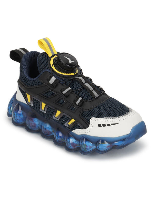 Blue Mesh Rotating Button Sneakers For Kids-Unisex (TC-RS40001-BLU)