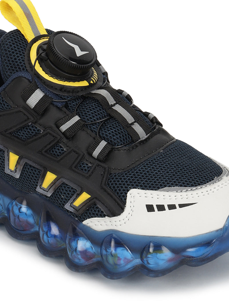 Blue Mesh Rotating Button Sneakers For Kids-Unisex (TC-RS40001-BLU)