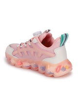 Pink Mesh Rotating Button Sneakers For Kids-Unisex (TC-RS40001-PNK)