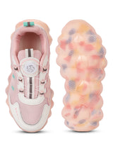 Pink Mesh Rotating Button Sneakers (TC-RS40001-PNK)