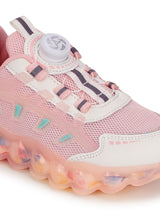Pink Mesh Rotating Button Sneakers For Kids-Unisex (TC-RS40001-PNK)